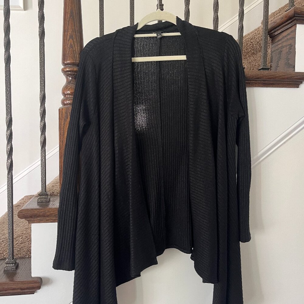 Banana Republic Factory Black Open Drape Cardigan